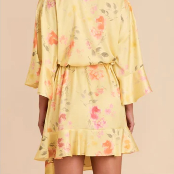 Yellow Kenny Floral Ruffle Robe - Picture 2 of 5
